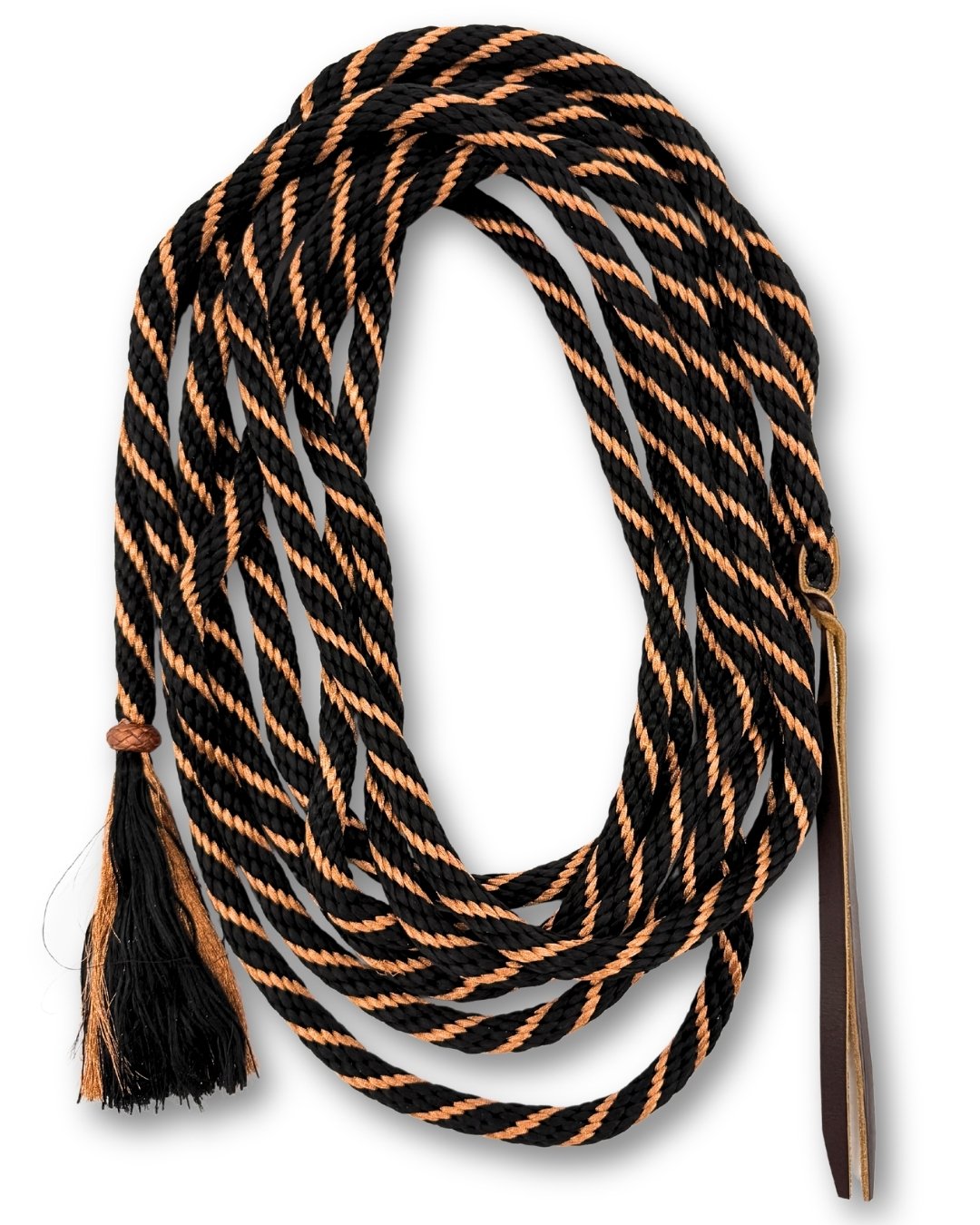 Nylon Mecate Zügel schwarz-rosegold, soft