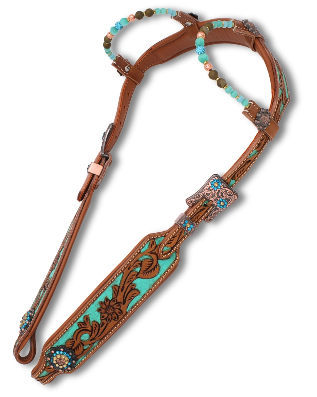 Zweiohr Super Soft anatomische Westerntrense Türkis mit Perlen-Earloop Zweiohr Super Soft anatomische Westerntrense Türkis mit Perlen-Earloop